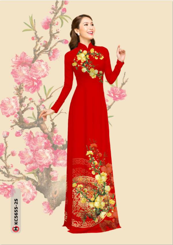 Vải Áo Dài Hoa Mai Vừa Ra AD KC5655 35 Vải Áo Dài Hoa Mai Vừa Ra AD KC5655