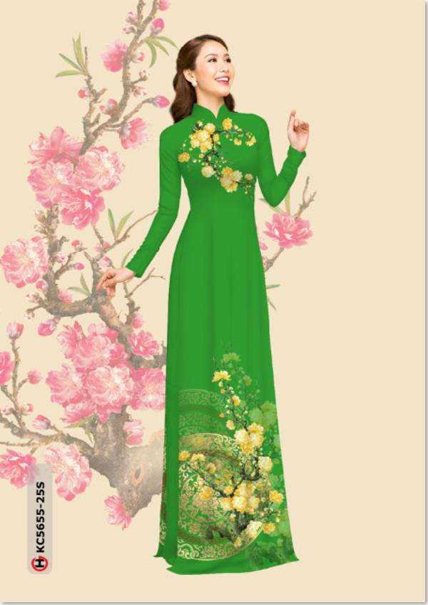 Vải Áo Dài Hoa Mai Vừa Ra AD KC5655 37 Vải Áo Dài Hoa Mai Vừa Ra AD KC5655