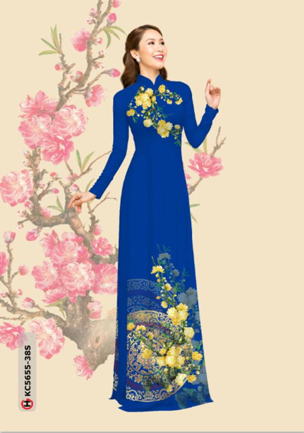 Vải Áo Dài Hoa Mai Vừa Ra AD KC5655 39 Vải Áo Dài Hoa Mai Vừa Ra AD KC5655