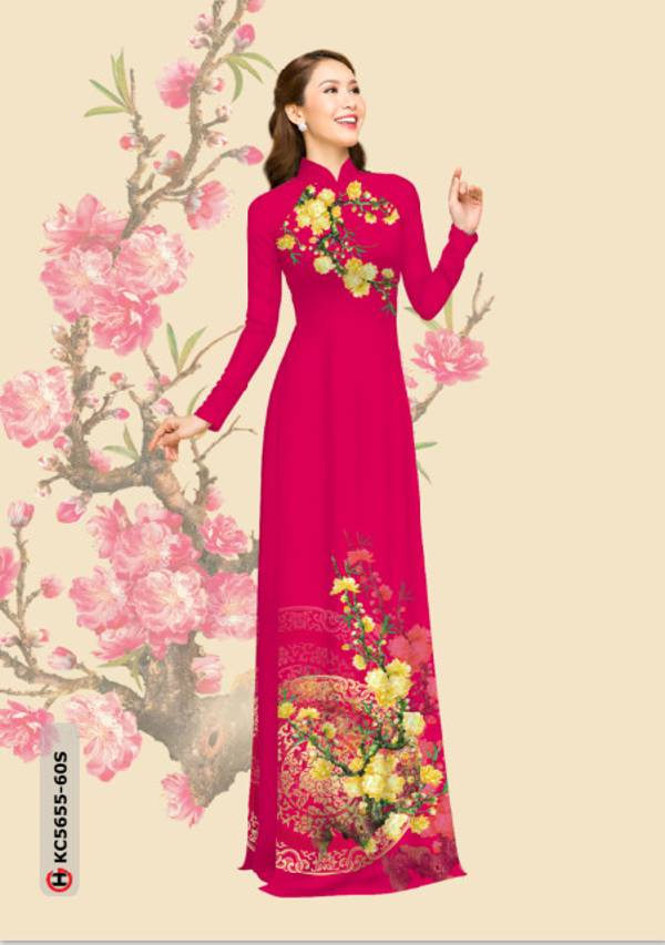 Vải Áo Dài Hoa Mai Vừa Ra AD KC5655 43 Vải Áo Dài Hoa Mai Vừa Ra AD KC5655