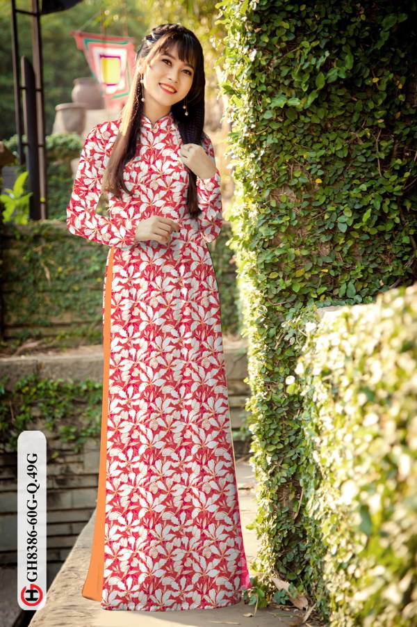 Vải Áo Dài Hoa Đều Mới Ra AD GH8386