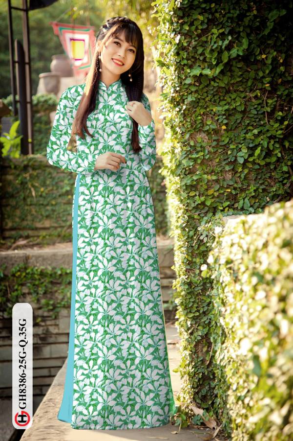 Vải Áo Dài Hoa Đều Mới Ra AD GH8386