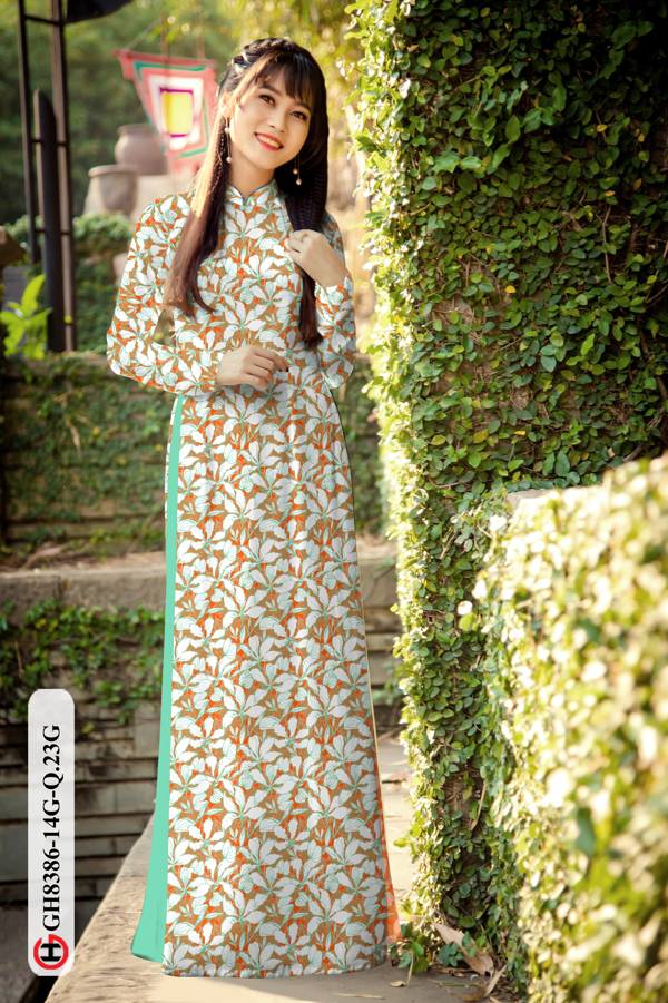 Vải Áo Dài Hoa Đều Mới Ra AD GH8386