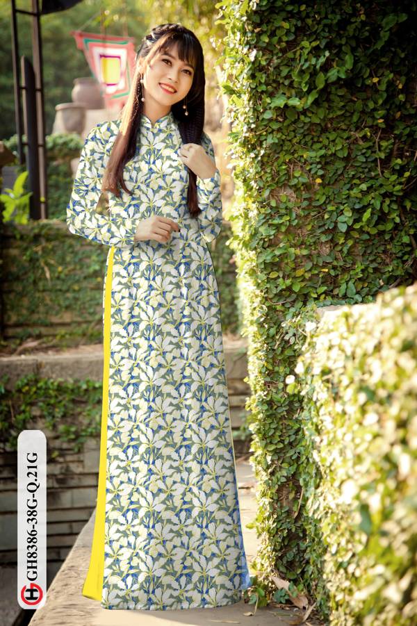 Vải Áo Dài Hoa Đều Mới Ra AD GH8386