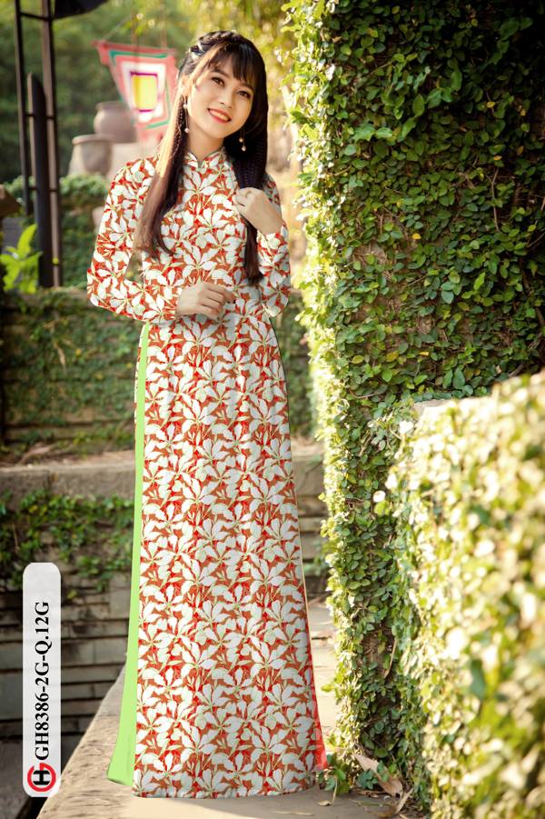 Vải Áo Dài Hoa Đều Mới Ra AD GH8386