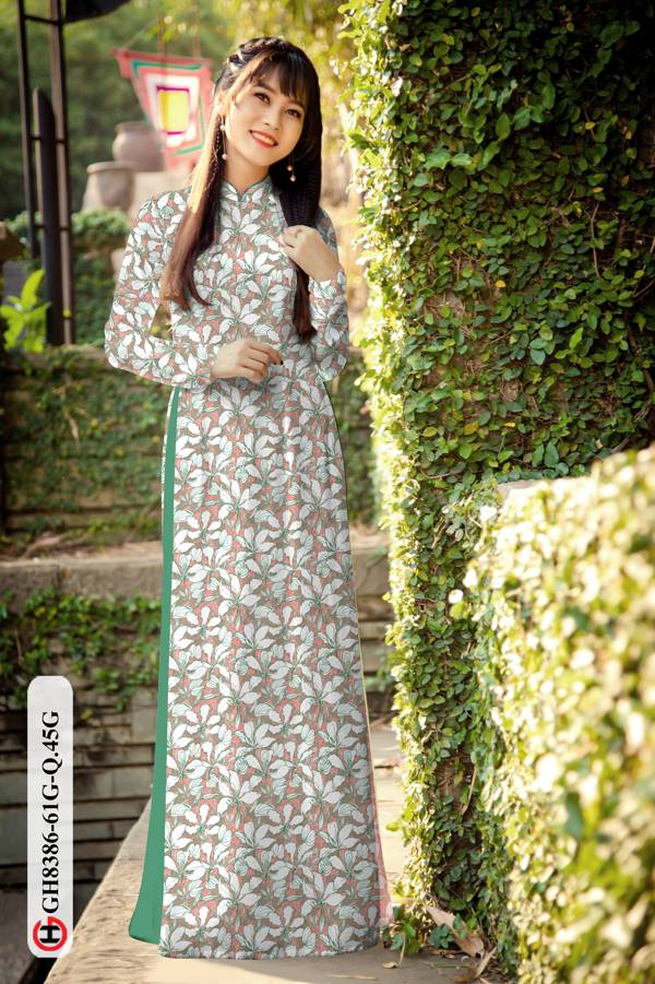 Vải Áo Dài Hoa Đều Mới Ra AD GH8386