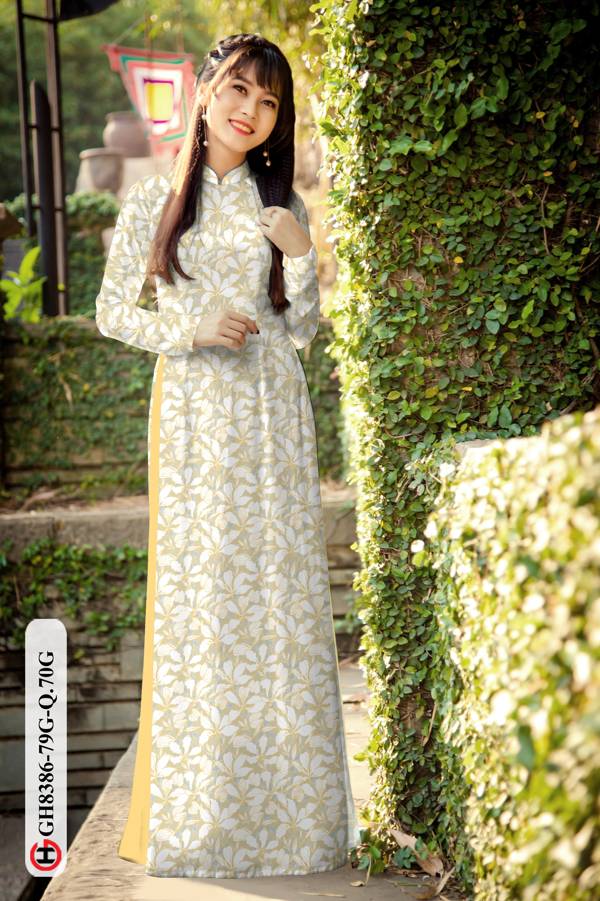 Vải Áo Dài Hoa Đều Mới Ra AD GH8386