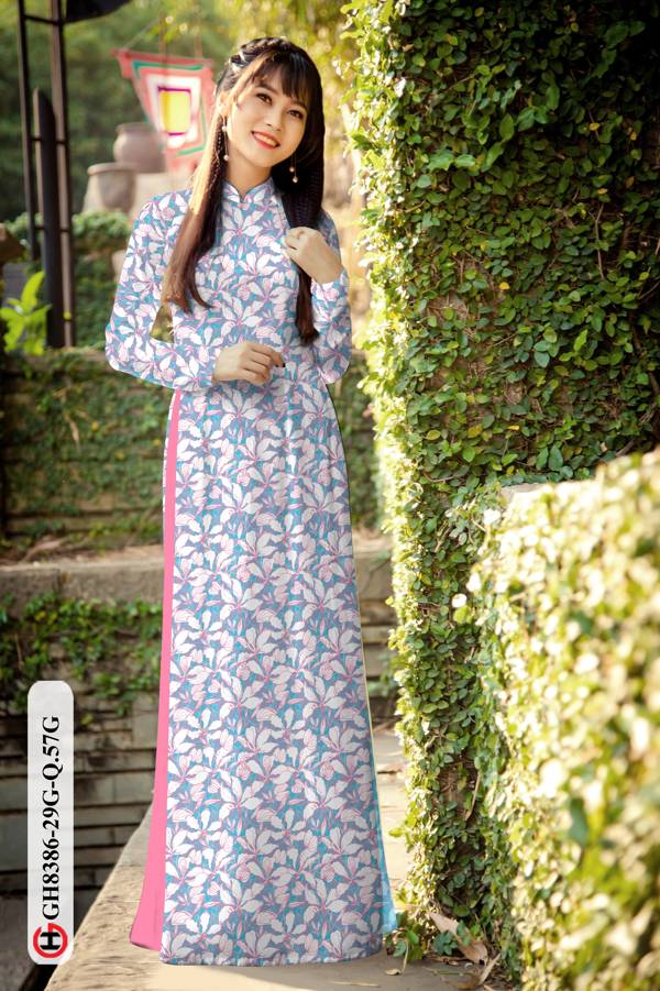 Vải Áo Dài Hoa Đều Mới Ra AD GH8386