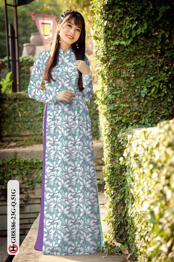 Vải Áo Dài Hoa Đều Mới Ra AD GH8386