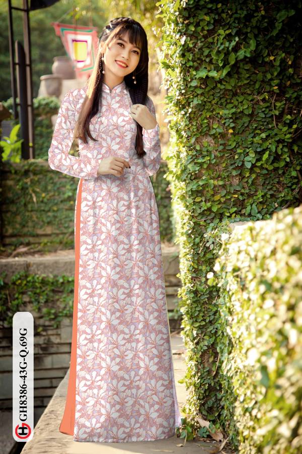 Vải Áo Dài Hoa Đều Mới Ra AD GH8386