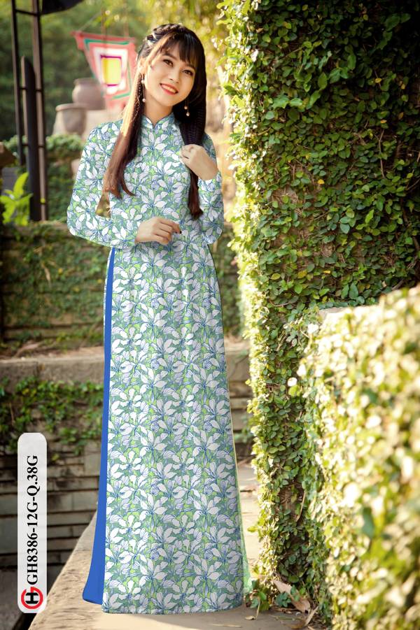 Vải Áo Dài Hoa Đều Mới Ra AD GH8386
