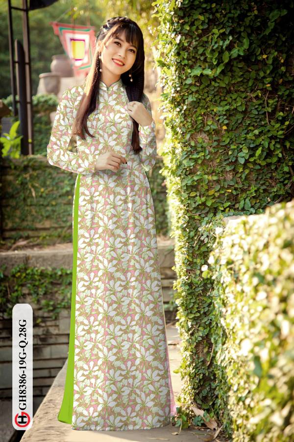 Vải Áo Dài Hoa Đều Mới Ra AD GH8386