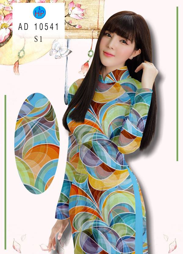 Vải Áo Dài Hoa Văn Độc Đáo AD 10541