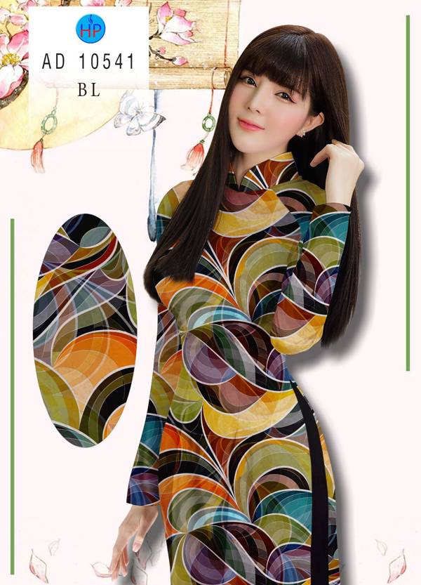 Vải Áo Dài Hoa Văn Độc Đáo AD 10541