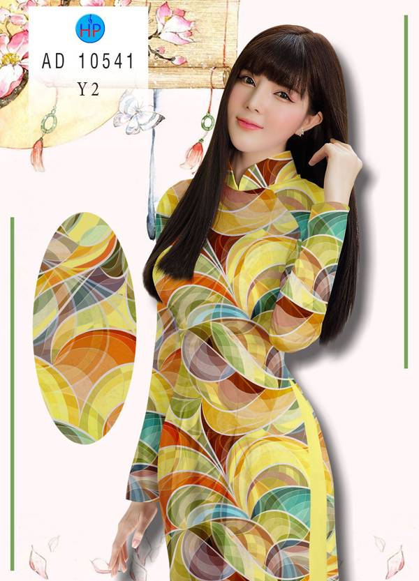 Vải Áo Dài Hoa Văn Độc Đáo AD 10541