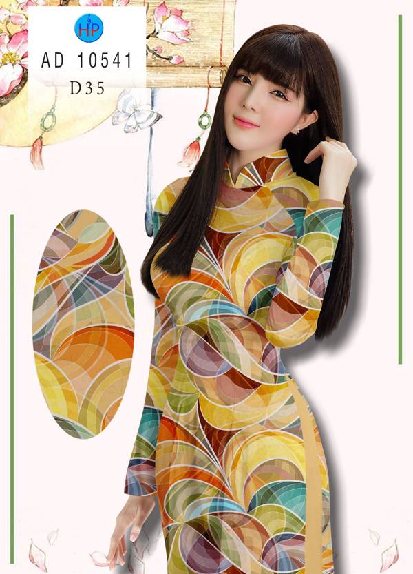 Vải Áo Dài Hoa Văn Độc Đáo AD 10541