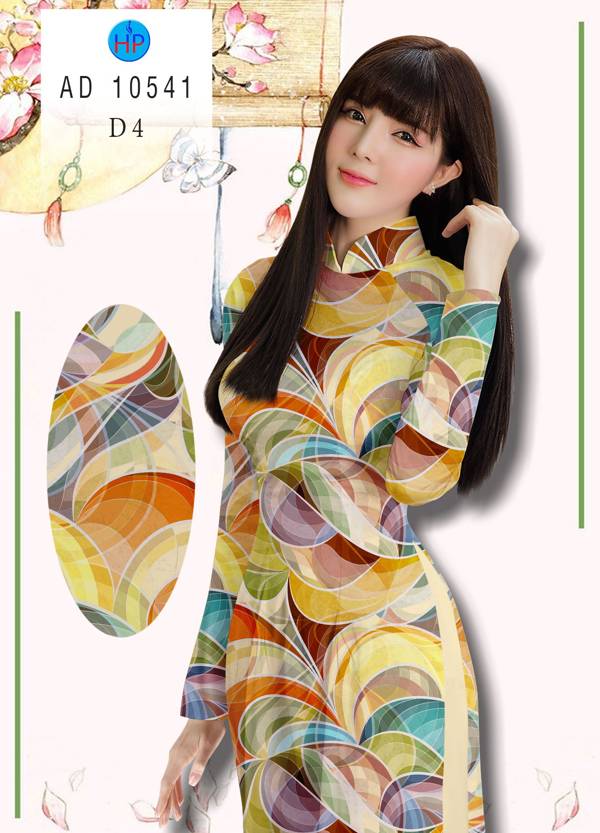 Vải Áo Dài Hoa Văn Độc Đáo AD 10541