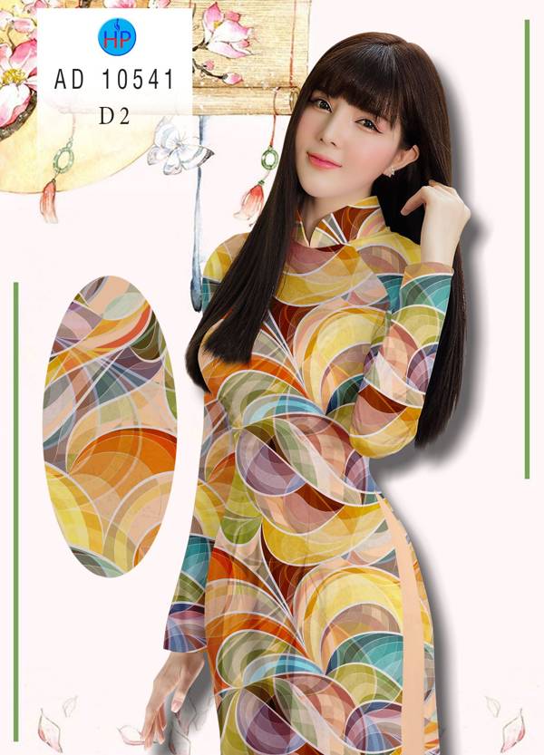 Vải Áo Dài Hoa Văn Độc Đáo AD 10541