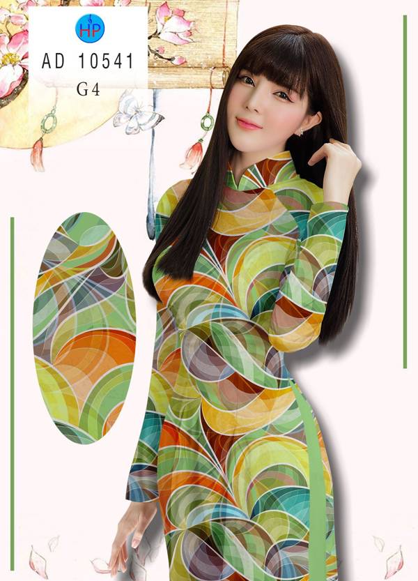 Vải Áo Dài Hoa Văn Độc Đáo AD 10541