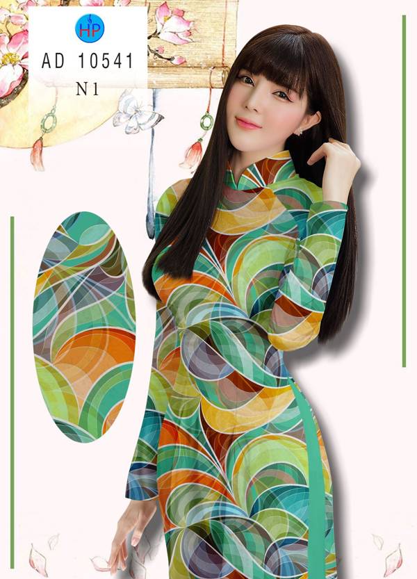 Vải Áo Dài Hoa Văn Độc Đáo AD 10541