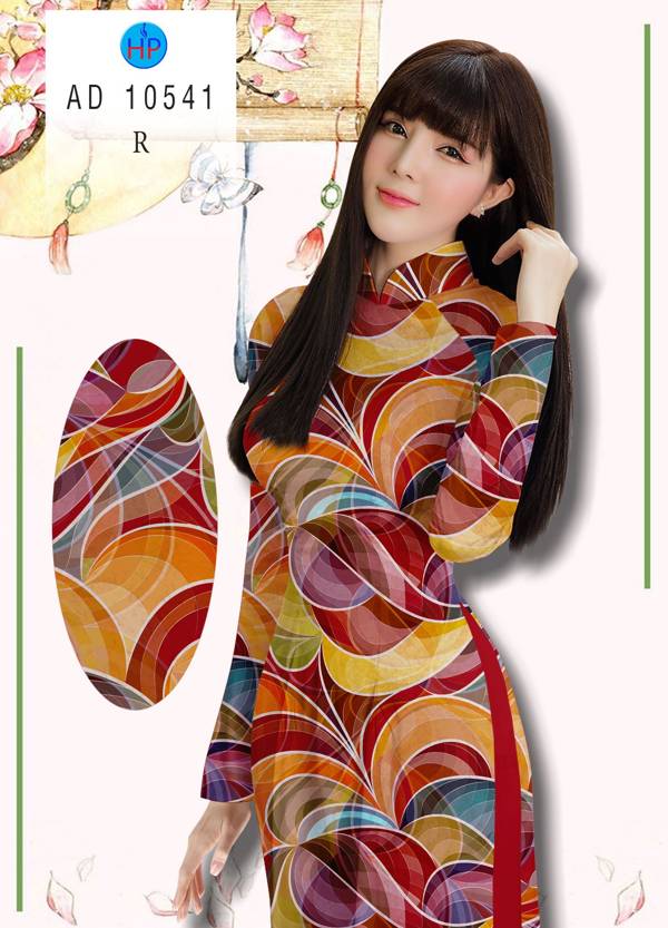 Vải Áo Dài Hoa Văn Độc Đáo AD 10541