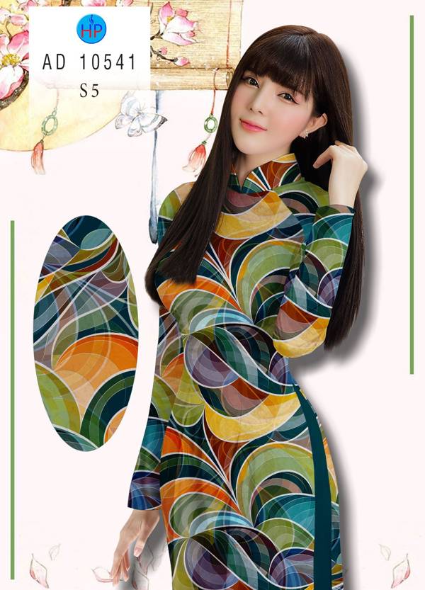 Vải Áo Dài Hoa Văn Độc Đáo AD 10541