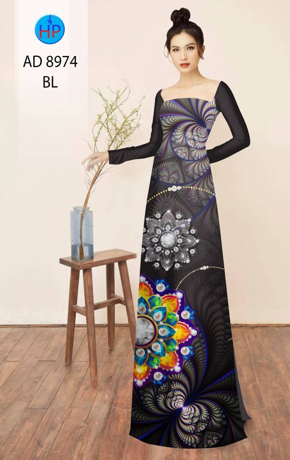 Vải Áo Dài Hoa In 3D Thiết Kế 2021 AD 8974 39 Vải Áo Dài Hoa In 3D Thiết Kế 2021 AD 8974