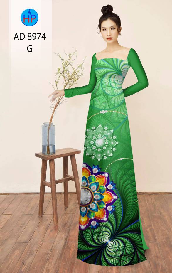 Vải Áo Dài Hoa In 3D Thiết Kế 2021 AD 8974 47 Vải Áo Dài Hoa In 3D Thiết Kế 2021 AD 8974