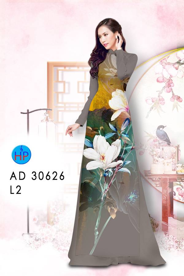 Vải Áo Dài Hoa In 3D Mới Ra AD 30626 38 Vải Áo Dài Hoa In 3D Mới Ra AD 30626