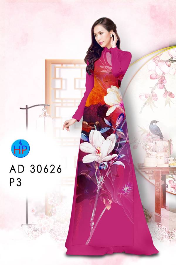 Vải Áo Dài Hoa In 3D Mới Ra AD 30626 40 Vải Áo Dài Hoa In 3D Mới Ra AD 30626