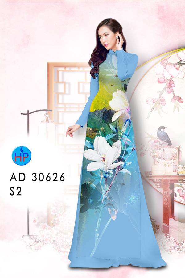 Vải Áo Dài Hoa In 3D Mới Ra AD 30626 45 Vải Áo Dài Hoa In 3D Mới Ra AD 30626