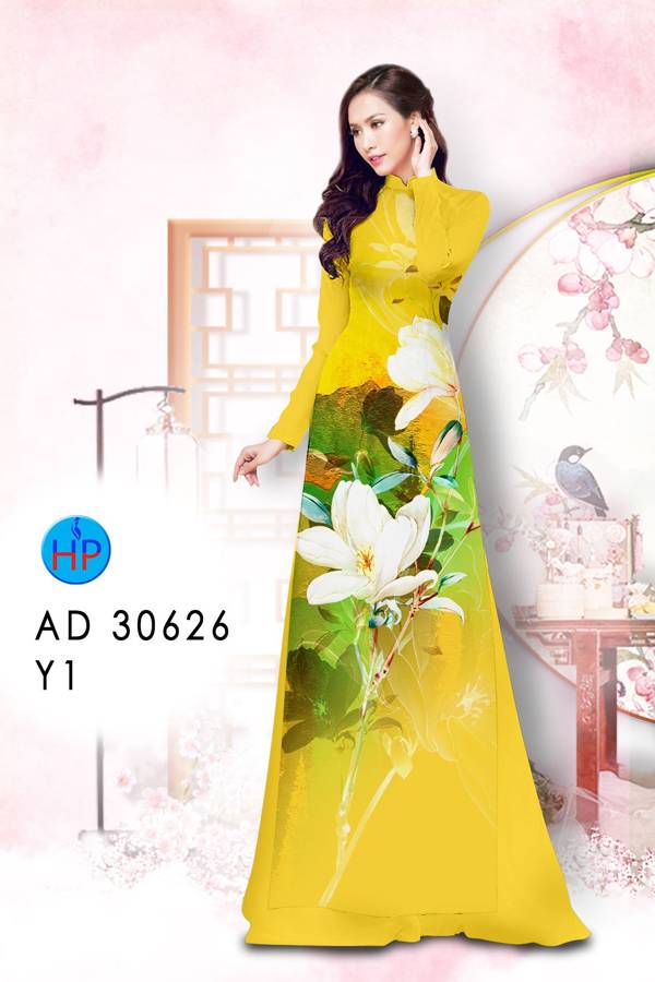 Vải Áo Dài Hoa In 3D Mới Ra AD 30626 48 Vải Áo Dài Hoa In 3D Mới Ra AD 30626