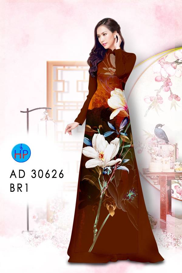 Vải Áo Dài Hoa In 3D Mới Ra AD 30626 51 Vải Áo Dài Hoa In 3D Mới Ra AD 30626