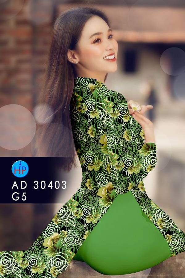 Vải Áo Dài Hoa Hồng Đều Mới Ra AD 30403