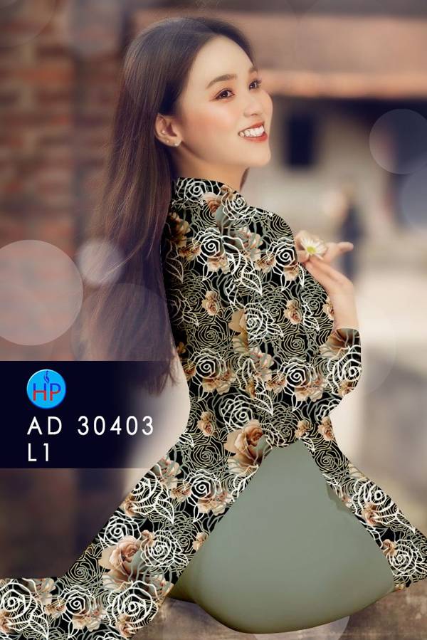 Vải Áo Dài Hoa Hồng Đều Mới Ra AD 30403