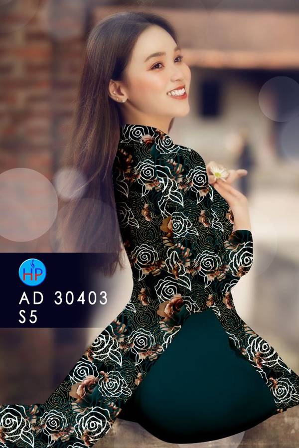 Vải Áo Dài Hoa Hồng Đều Mới Ra AD 30403