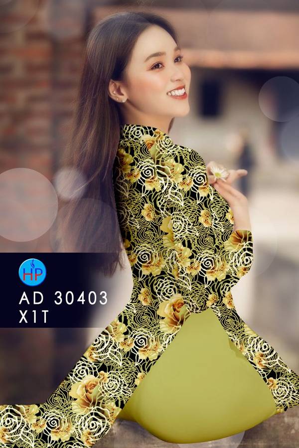 Vải Áo Dài Hoa Hồng Đều Mới Ra AD 30403