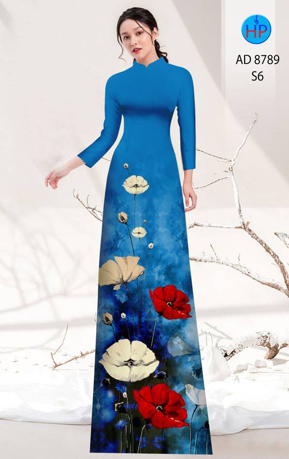 Vải Áo Dài Hoa In 3D Vừa Ra AD 8789 37 Vải Áo Dài Hoa In 3D Vừa Ra  AD 8789