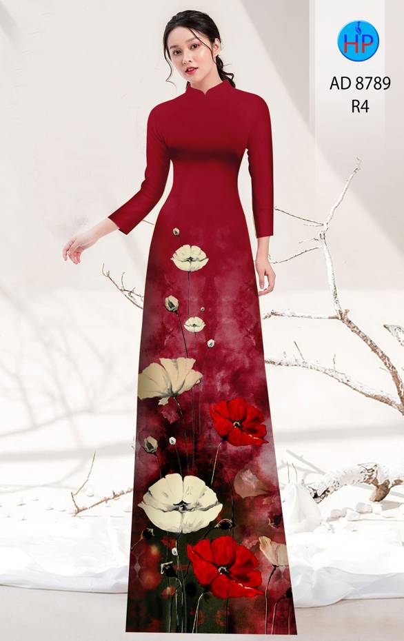 Vải Áo Dài Hoa In 3D Vừa Ra AD 8789 41 Vải Áo Dài Hoa In 3D Vừa Ra  AD 8789