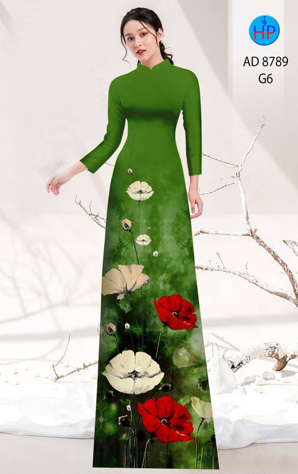 Vải Áo Dài Hoa In 3D Vừa Ra AD 8789 47 Vải Áo Dài Hoa In 3D Vừa Ra  AD 8789