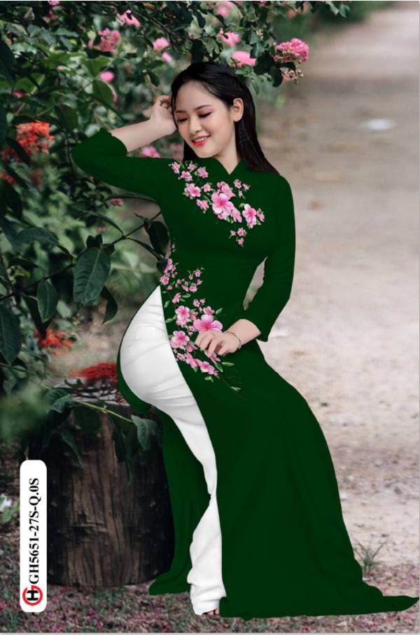 Vải Áo Dài Hoa In 3D Độc Đáo AD GH5651