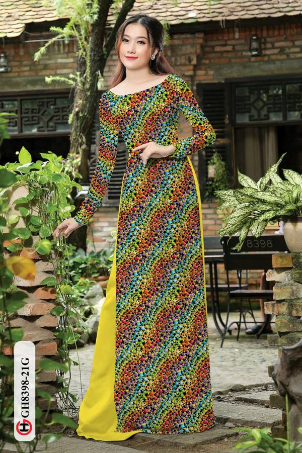 Vải Áo Dài Hoa Nhí Độc Đáo AD GH8398
