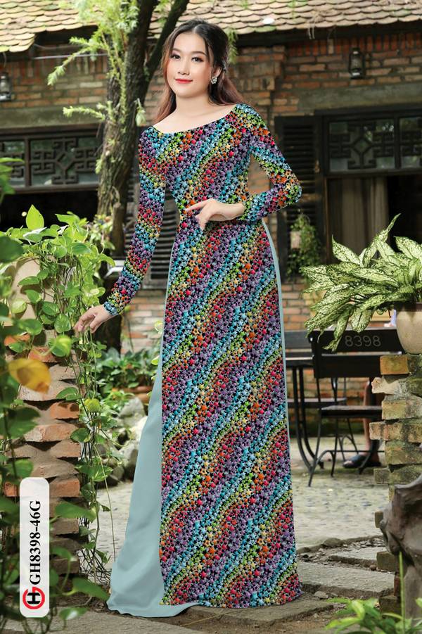 Vải Áo Dài Hoa Nhí Độc Đáo AD GH8398