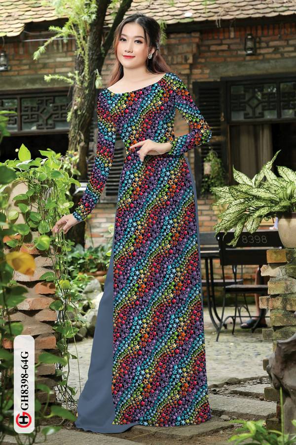 Vải Áo Dài Hoa Nhí Độc Đáo AD GH8398