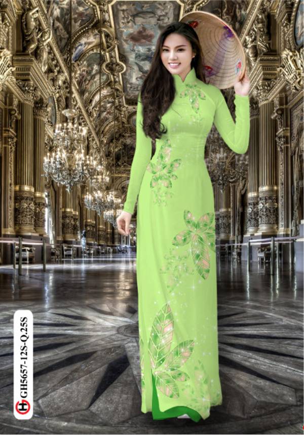 Vải Áo Dài Hoa In 3D Thiết Kế 2021 AD GH5657 30 Vải Áo Dài Hoa In 3D Thiết Kế 2021 AD GH5657