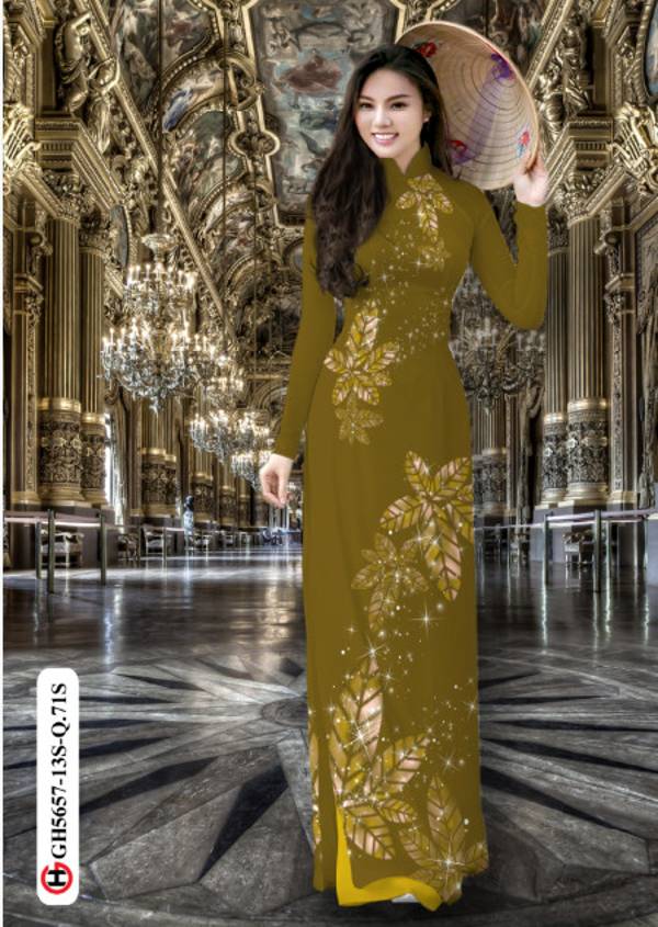 Vải Áo Dài Hoa In 3D Thiết Kế 2021 AD GH5657 37 Vải Áo Dài Hoa In 3D Thiết Kế 2021 AD GH5657