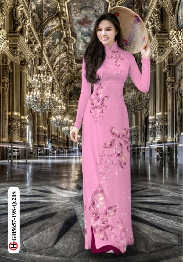 Vải Áo Dài Hoa In 3D Thiết Kế 2021 AD GH5657 39 Vải Áo Dài Hoa In 3D Thiết Kế 2021 AD GH5657