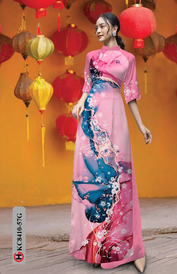 Vải Áo Dài Hoa In 3D Vừa Ra AD KC8410 36 Vải Áo Dài Hoa In 3D Vừa Ra  AD KC8410