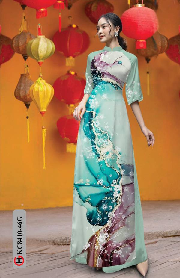 Vải Áo Dài Hoa In 3D Vừa Ra AD KC8410 35 Vải Áo Dài Hoa In 3D Vừa Ra  AD KC8410