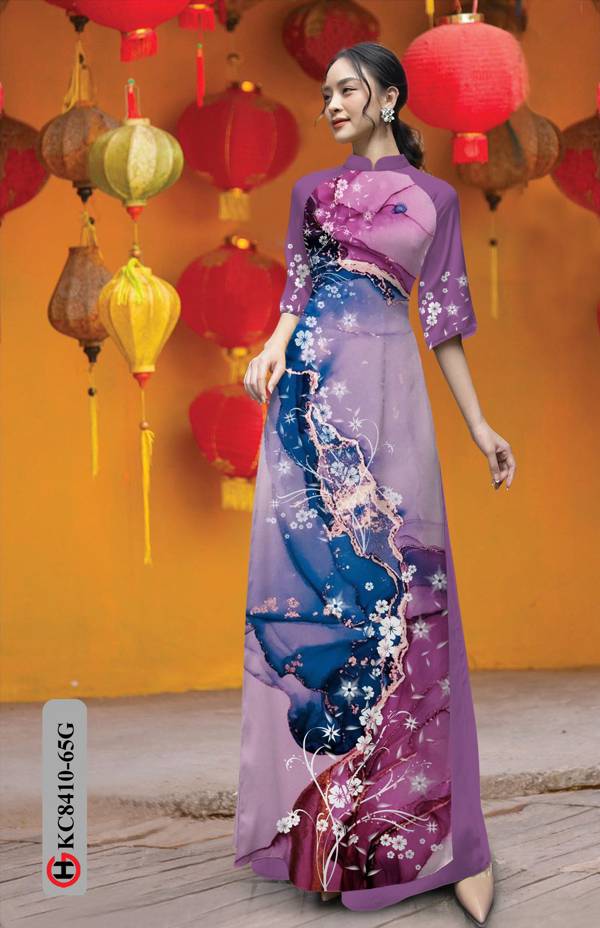 Vải Áo Dài Hoa In 3D Vừa Ra AD KC8410 38 Vải Áo Dài Hoa In 3D Vừa Ra  AD KC8410